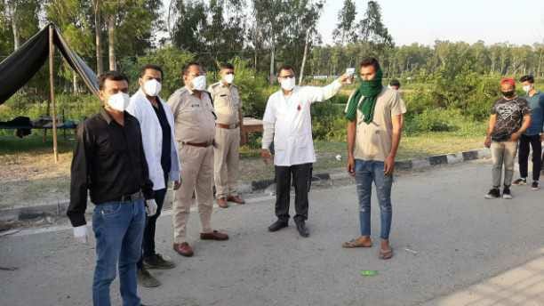 yamunanagar District administration started screening at the district border to protect against corona virus